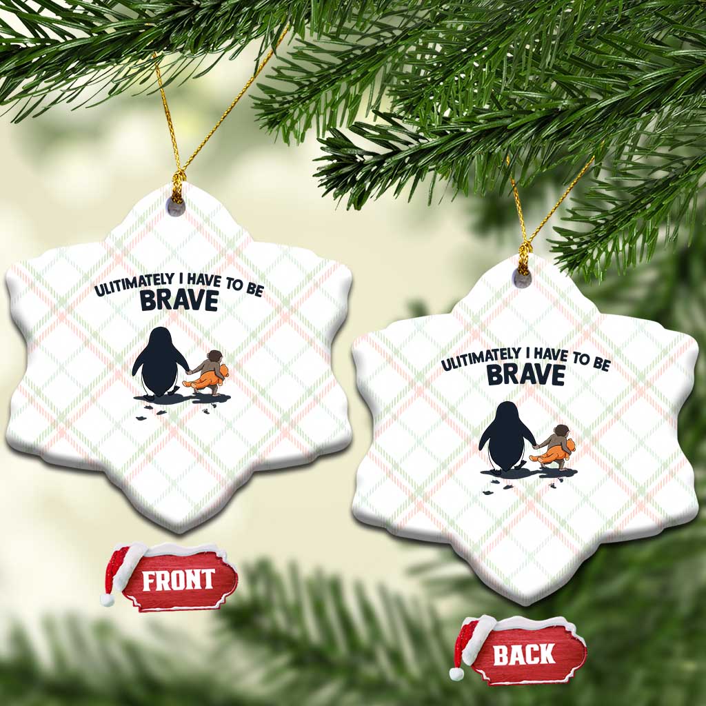 Punch Monkey And Nihilist Penguin Viral Ceramic Ornament Ultimately I Have To Be Brave
