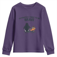 Punch Monkey And Nihilist Penguin Viral Youth Sweatshirt Ultimately I Have To Be Brave