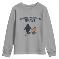 Punch Monkey And Nihilist Penguin Viral Youth Sweatshirt Ultimately I Have To Be Brave