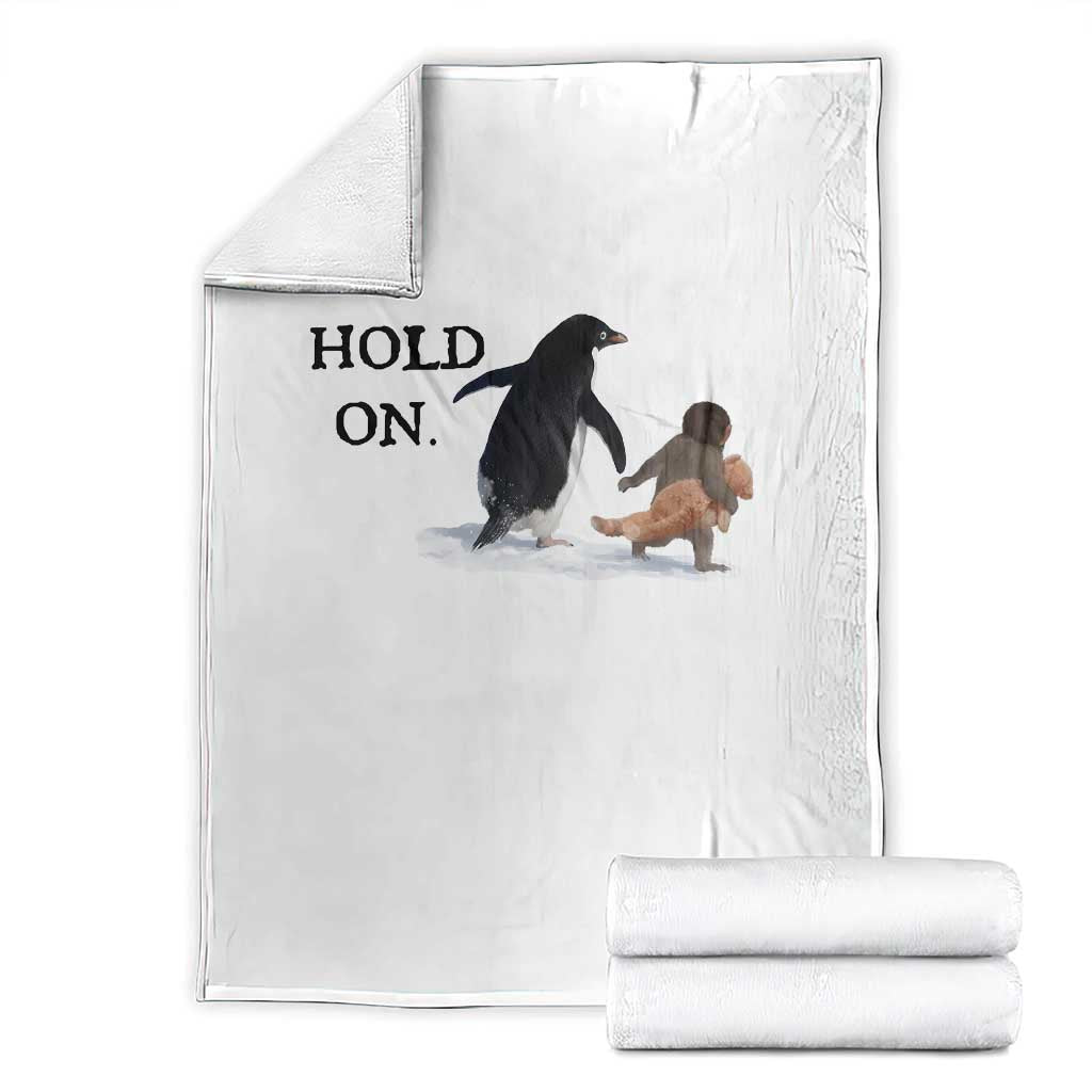Baby Monkey Punch Viral Trend Throw Blanket Hold On