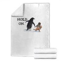 Baby Monkey Punch Viral Trend Throw Blanket Hold On