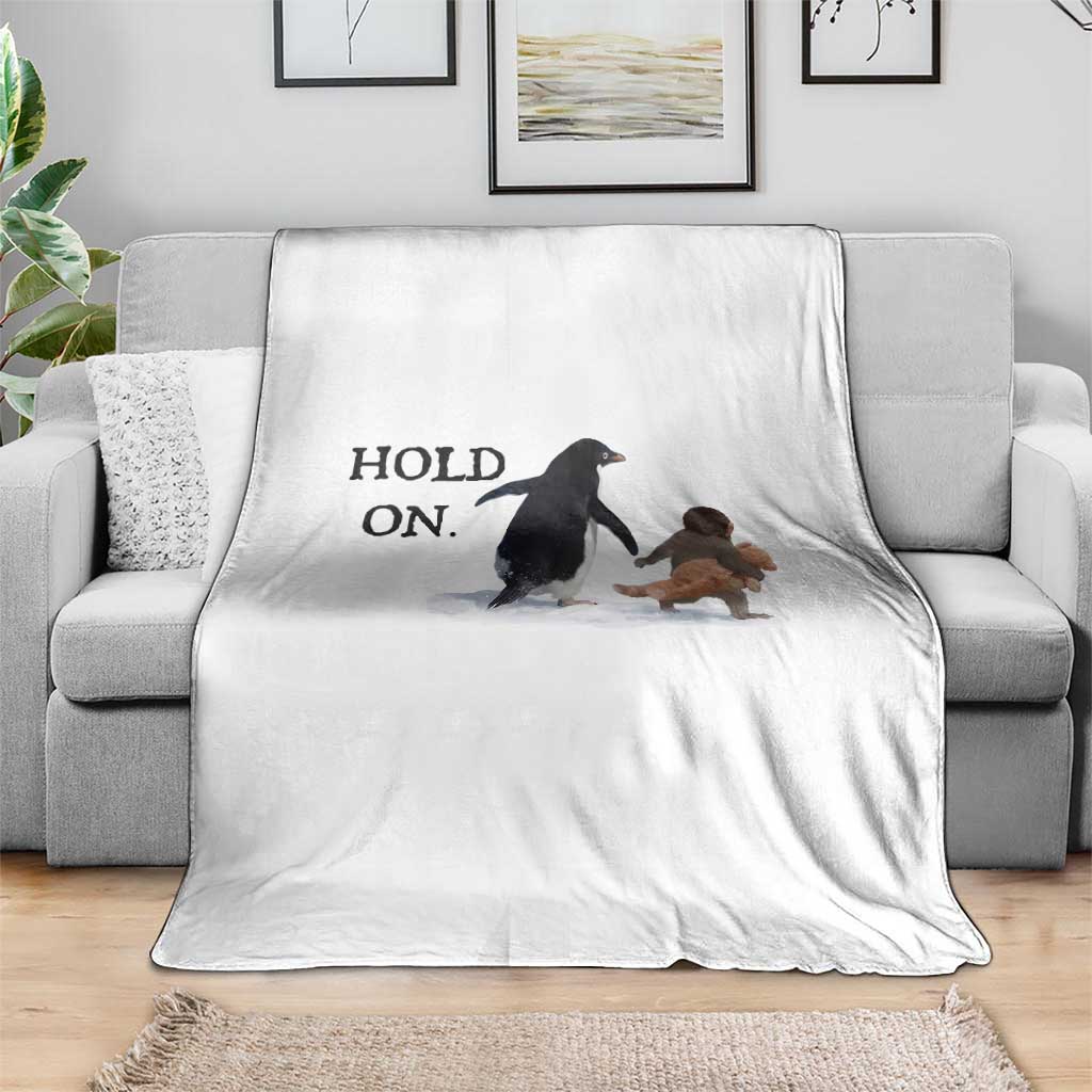 Baby Monkey Punch Viral Trend Throw Blanket Hold On