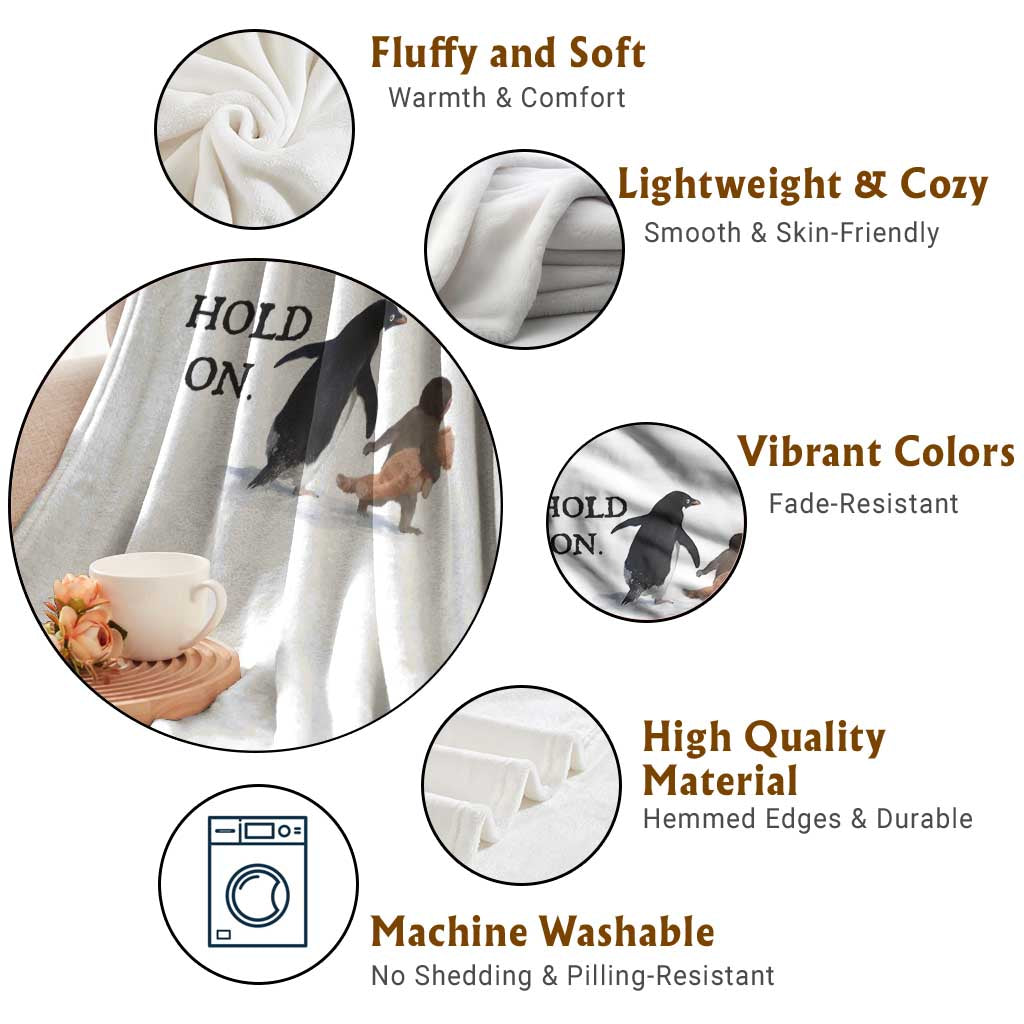 Baby Monkey Punch Viral Trend Throw Blanket Hold On