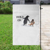 Baby Monkey Punch Viral Trend Garden Flag Hold On