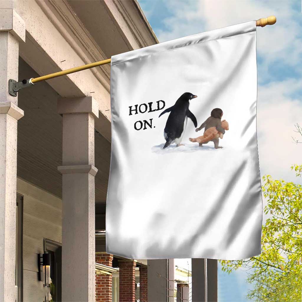 Baby Monkey Punch Viral Trend Garden Flag Hold On