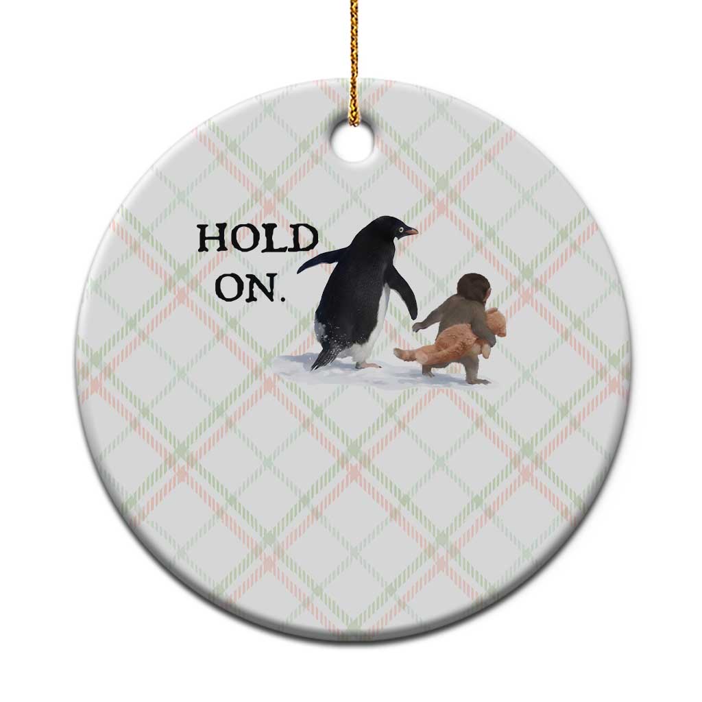 Baby Monkey Punch Viral Trend Ceramic Ornament Hold On