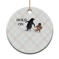 Baby Monkey Punch Viral Trend Ceramic Ornament Hold On