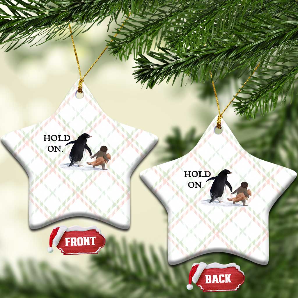 Baby Monkey Punch Viral Trend Ceramic Ornament Hold On