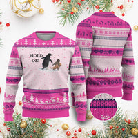 Baby Monkey Punch Viral Trend Ugly Christmas Sweater Hold On