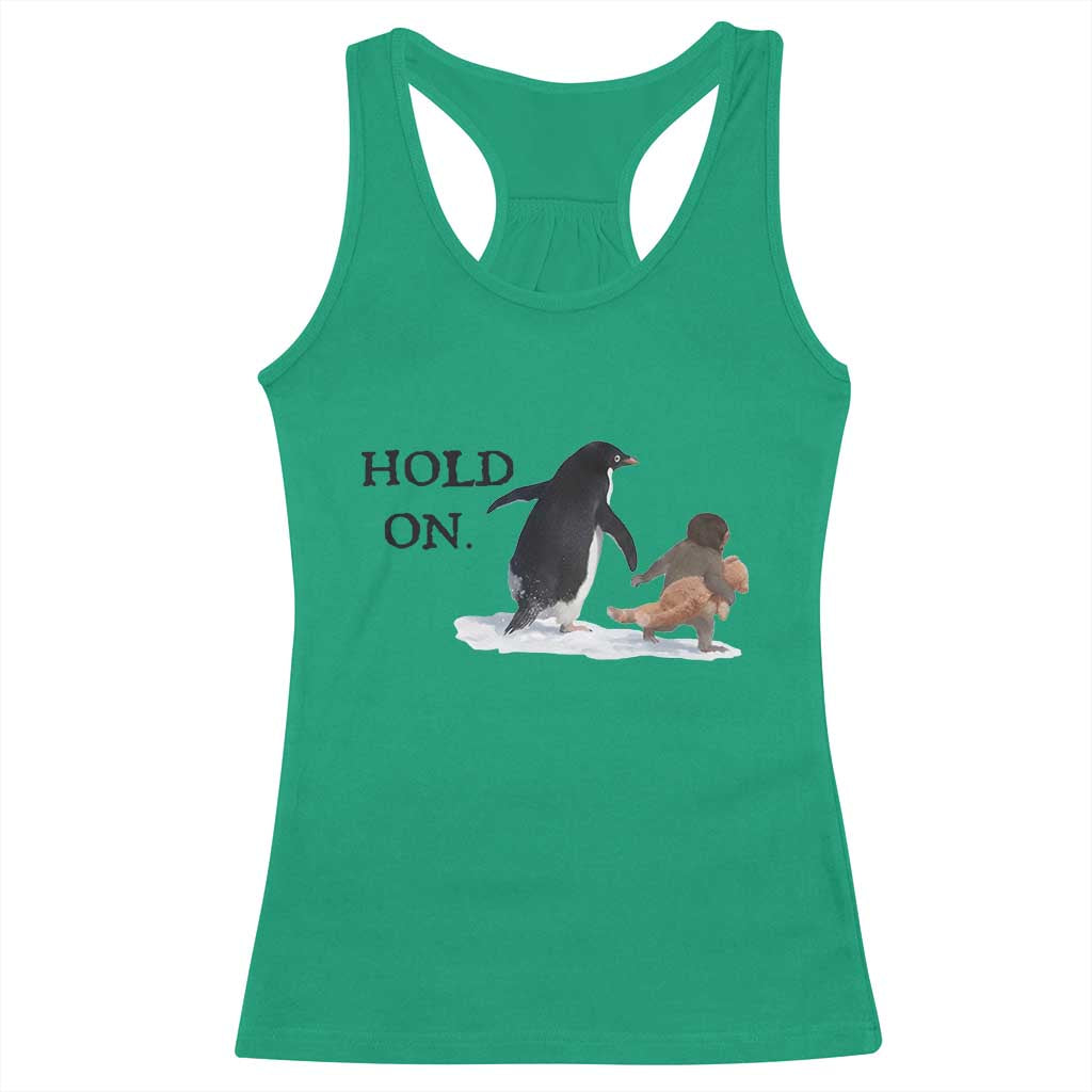 Baby Monkey Punch Viral Trend Racerback Tank Top Hold On