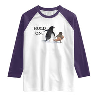 Baby Monkey Punch Viral Trend Raglan Shirt Hold On