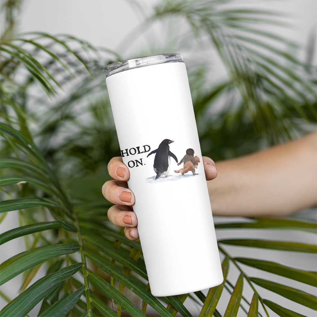 Baby Monkey Punch Viral Trend Skinny Tumbler Hold On