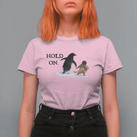 Baby Monkey Punch Viral Trend T Shirt For Women Hold On