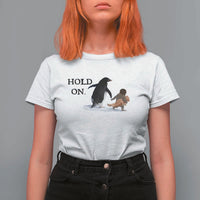 Baby Monkey Punch Viral Trend T Shirt For Women Hold On