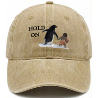 Baby Monkey Punch Viral Trend Washed Cotton Baseball Cap Hold On