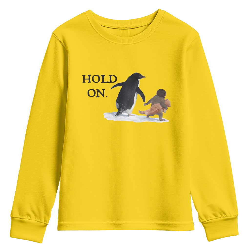 Baby Monkey Punch Viral Trend Youth Sweatshirt Hold On