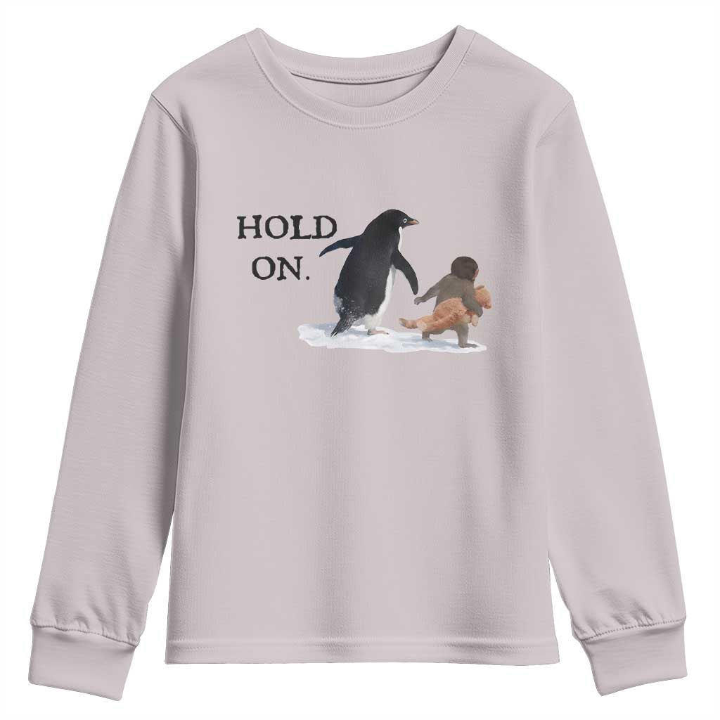 Baby Monkey Punch Viral Trend Youth Sweatshirt Hold On