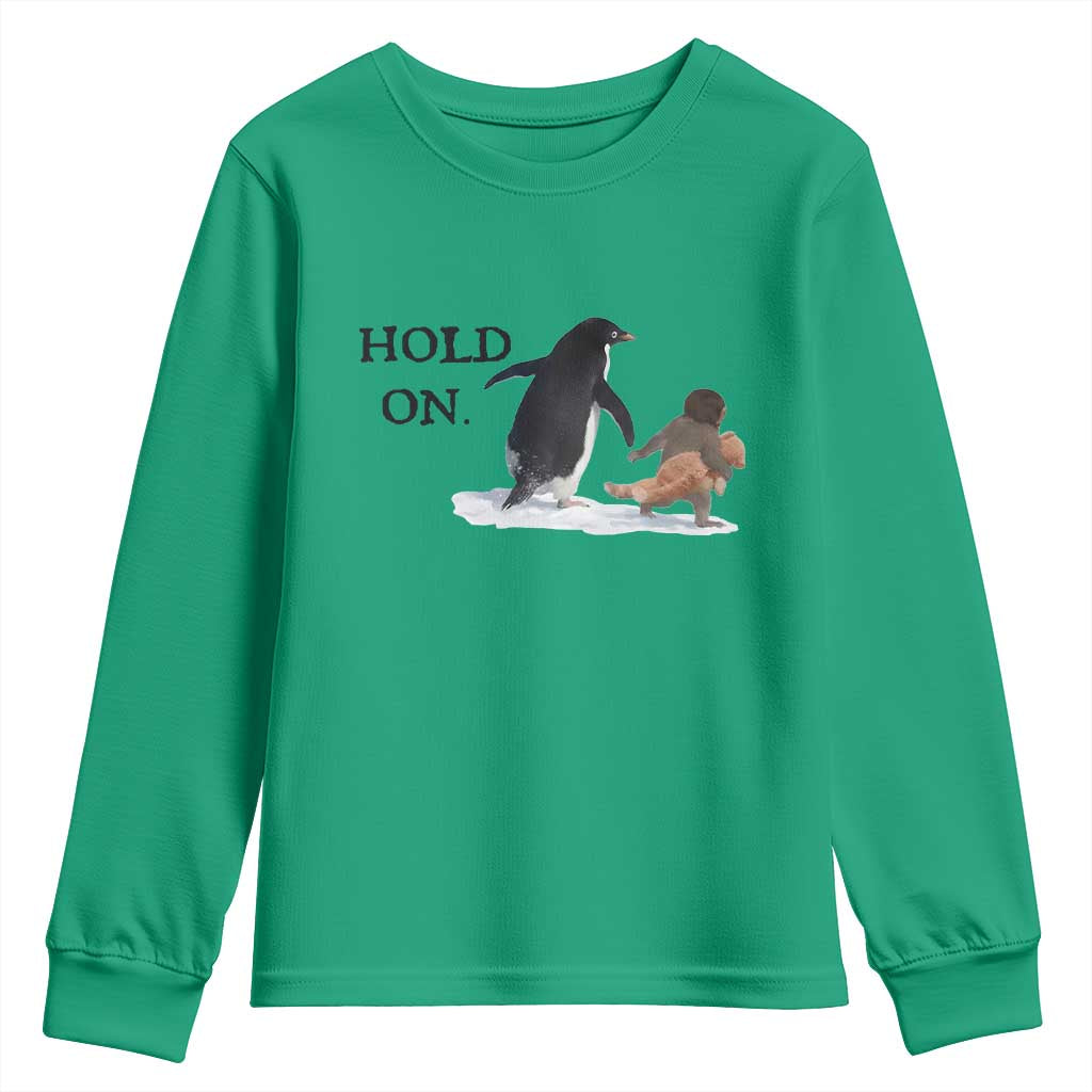 Baby Monkey Punch Viral Trend Youth Sweatshirt Hold On