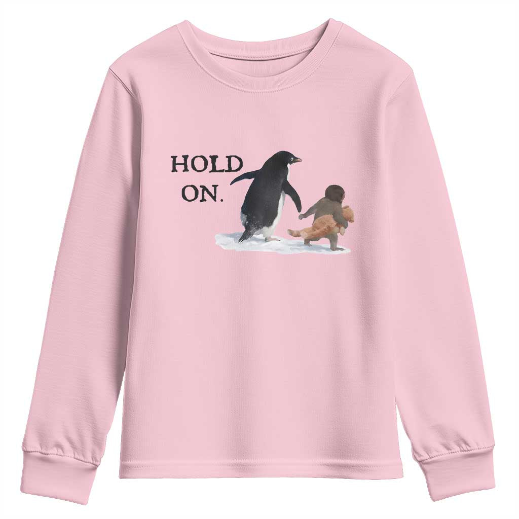 Baby Monkey Punch Viral Trend Youth Sweatshirt Hold On
