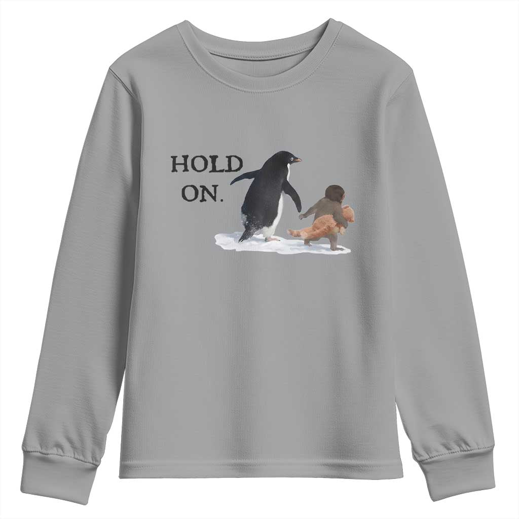Baby Monkey Punch Viral Trend Youth Sweatshirt Hold On