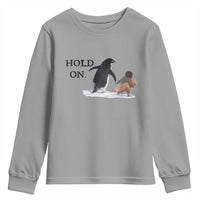 Baby Monkey Punch Viral Trend Youth Sweatshirt Hold On