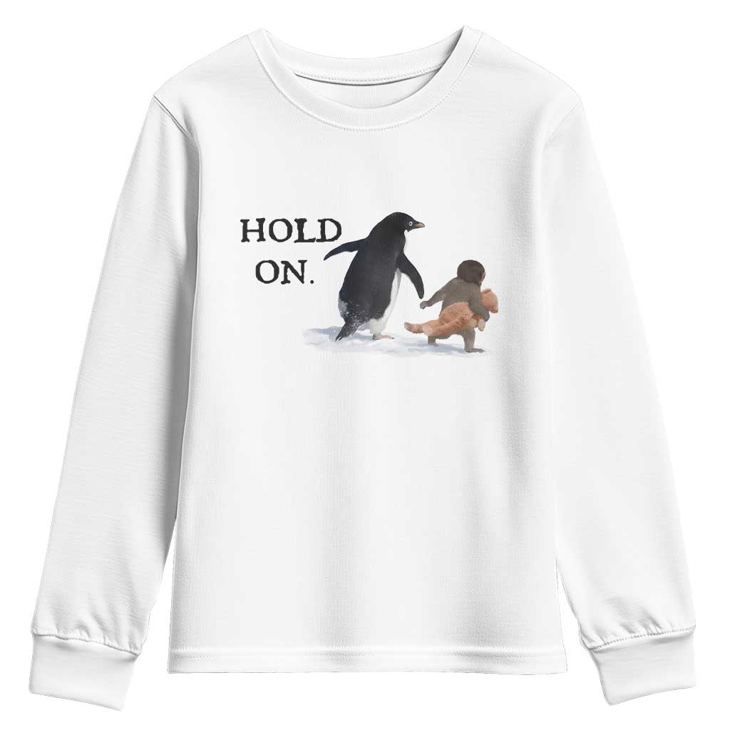 Baby Monkey Punch Viral Trend Youth Sweatshirt Hold On