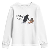 Baby Monkey Punch Viral Trend Youth Sweatshirt Hold On