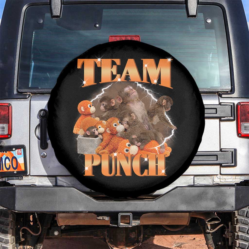 Viral Punch Monkey Spare Tire Cover Cute Baby Monkey With Plush Toy Meme