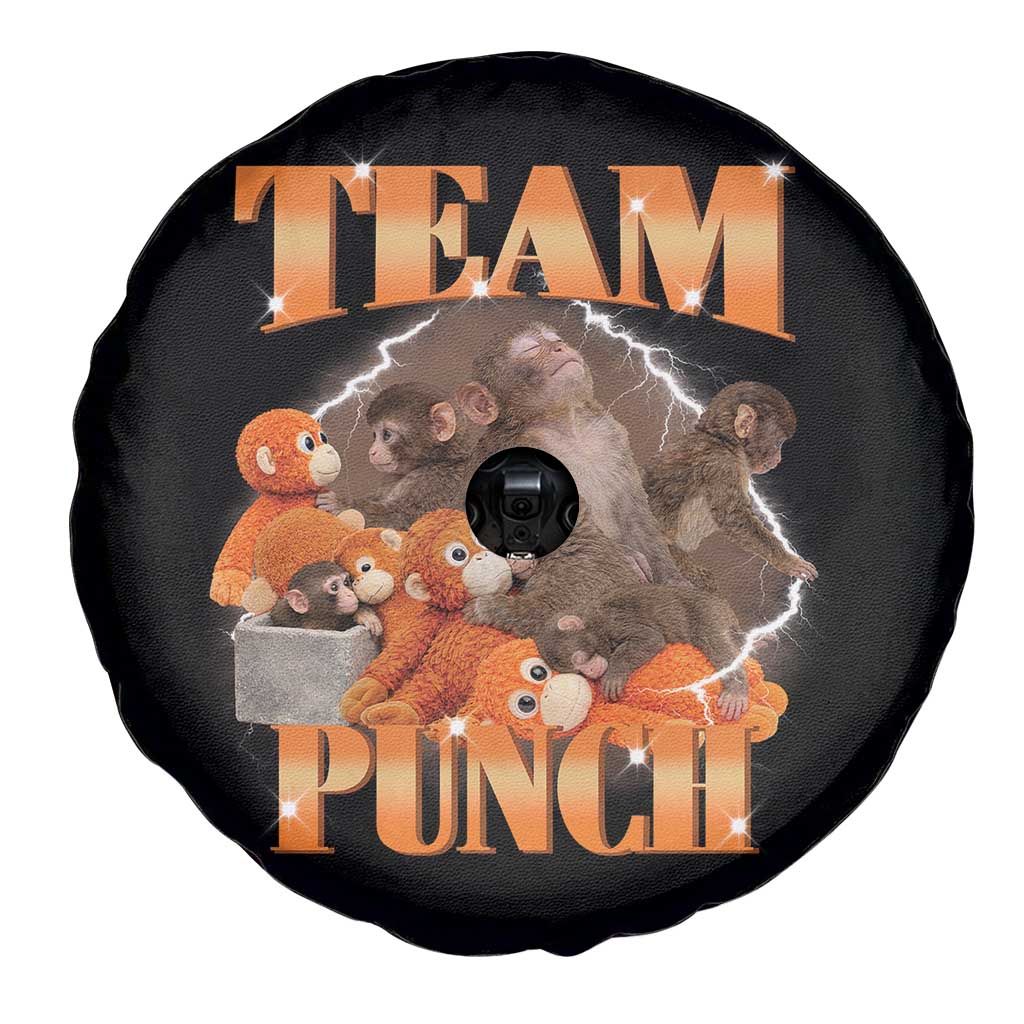 Viral Punch Monkey Spare Tire Cover Cute Baby Monkey With Plush Toy Meme