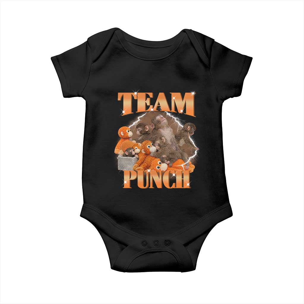 Viral Punch Monkey Baby Onesie Cute Baby Monkey With Plush Toy Meme