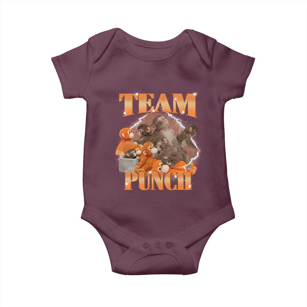 Viral Punch Monkey Baby Onesie Cute Baby Monkey With Plush Toy Meme