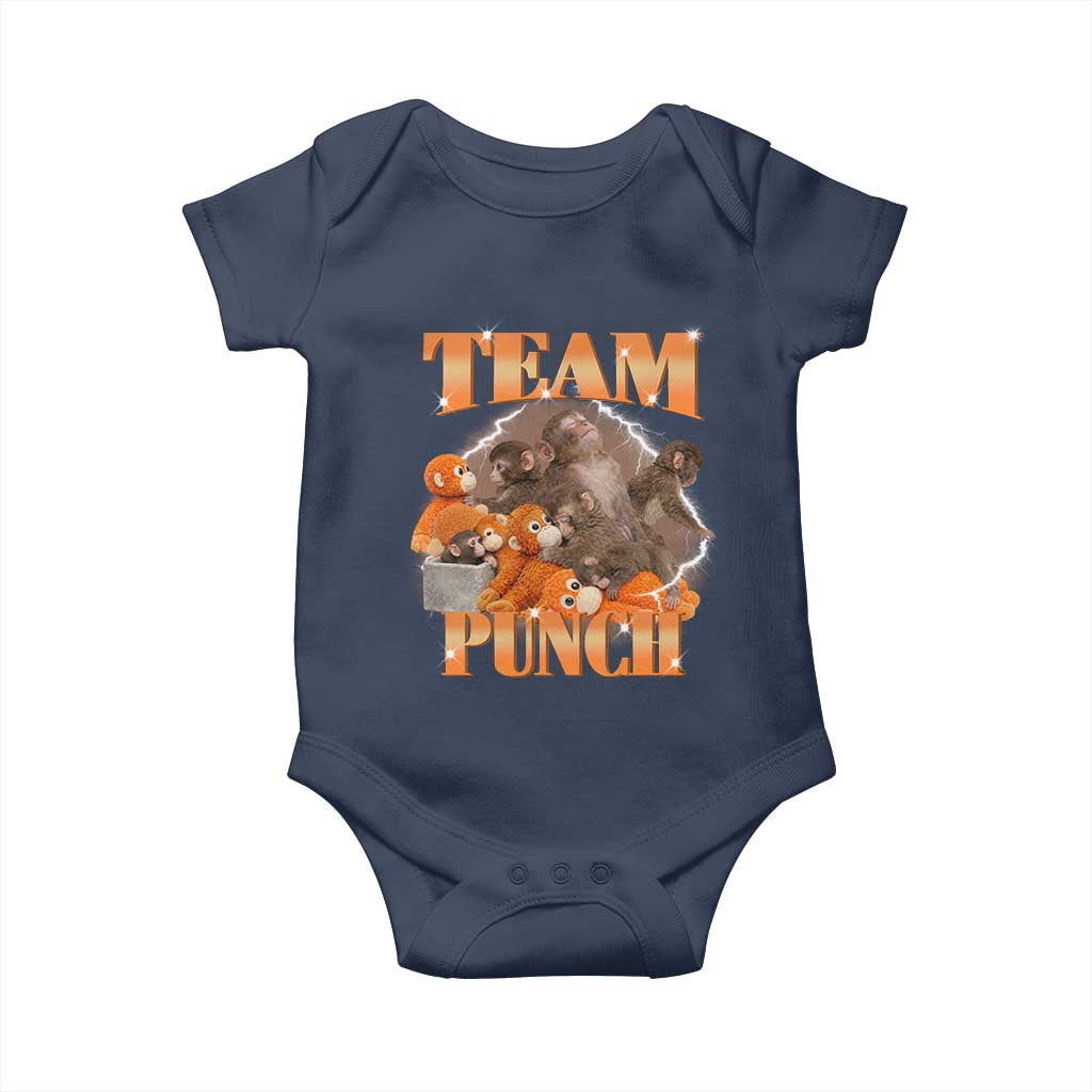 Viral Punch Monkey Baby Onesie Cute Baby Monkey With Plush Toy Meme
