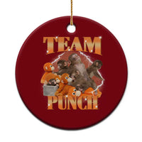 Viral Punch Monkey Ceramic Ornament Cute Baby Monkey With Plush Toy Meme