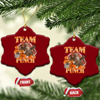 Viral Punch Monkey Ceramic Ornament Cute Baby Monkey With Plush Toy Meme