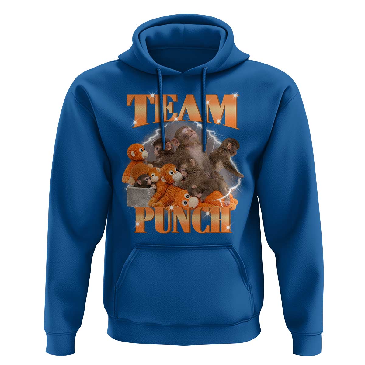Viral Punch Monkey Hoodie Cute Baby Monkey With Plush Toy Meme