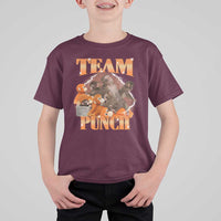 Viral Punch Monkey T Shirt For Kid Cute Baby Monkey With Plush Toy Meme