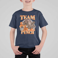 Viral Punch Monkey T Shirt For Kid Cute Baby Monkey With Plush Toy Meme