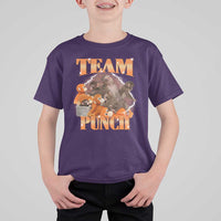 Viral Punch Monkey T Shirt For Kid Cute Baby Monkey With Plush Toy Meme
