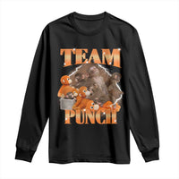 Viral Punch Monkey Long Sleeve Shirt Cute Baby Monkey With Plush Toy Meme