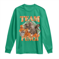 Viral Punch Monkey Long Sleeve Shirt Cute Baby Monkey With Plush Toy Meme