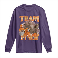 Viral Punch Monkey Long Sleeve Shirt Cute Baby Monkey With Plush Toy Meme