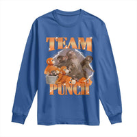 Viral Punch Monkey Long Sleeve Shirt Cute Baby Monkey With Plush Toy Meme