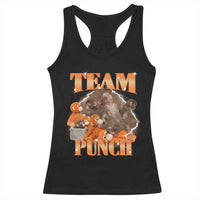 Viral Punch Monkey Racerback Tank Top Cute Baby Monkey With Plush Toy Meme