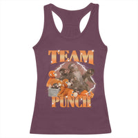 Viral Punch Monkey Racerback Tank Top Cute Baby Monkey With Plush Toy Meme