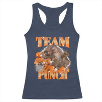 Viral Punch Monkey Racerback Tank Top Cute Baby Monkey With Plush Toy Meme
