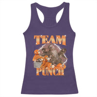 Viral Punch Monkey Racerback Tank Top Cute Baby Monkey With Plush Toy Meme