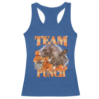 Viral Punch Monkey Racerback Tank Top Cute Baby Monkey With Plush Toy Meme