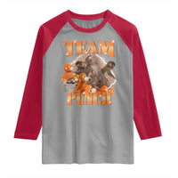 Viral Punch Monkey Raglan Shirt Cute Baby Monkey With Plush Toy Meme