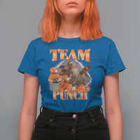 Viral Punch Monkey T Shirt For Women Cute Baby Monkey With Plush Toy Meme