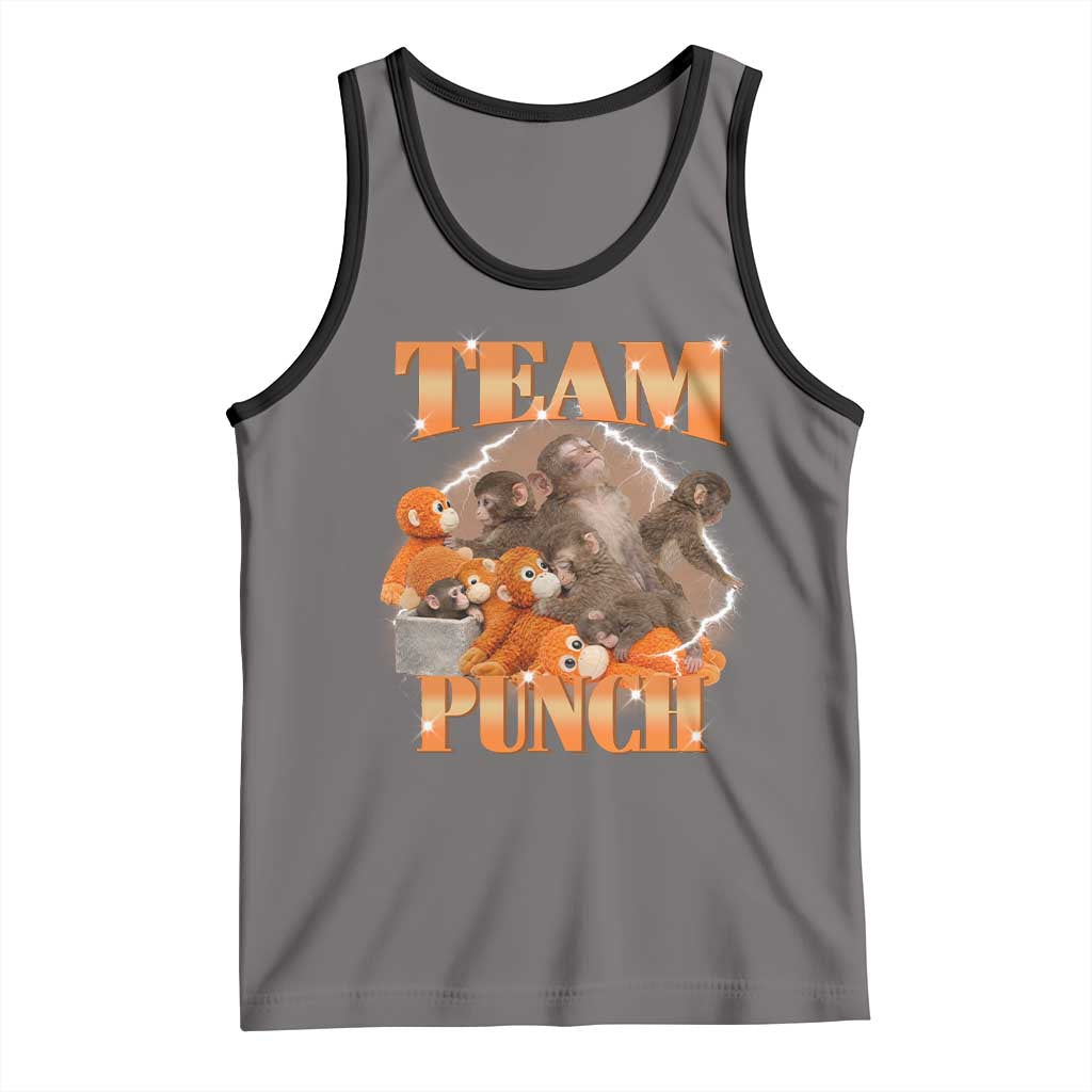Viral Punch Monkey Tank Top Cute Baby Monkey With Plush Toy Meme